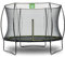 EXIT Toys Silhouette Trampolin - ø244cm - Kompaktes Rundes Gartentrampolin Outdoor für Kinder - Mit Sicherheitsnetz und Fußschutzsystem - Preisgünstig - Sicherer Einstieg - Gute Sprungkraft - Schwarz