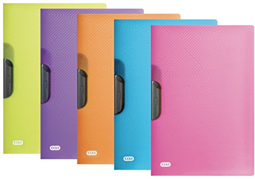 ELBA Urban Klemm-Mappe A4, aus Kunststoff, transparent, 5 Farben, 10er Pack