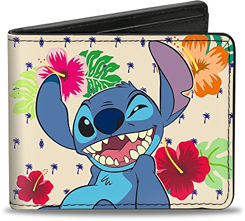 Buckle-Down Stitch Winking Pose + Ohana Means Family/Tropical Icons, Multicolore, Taille Standard, Multicolore, défaut Taille, Point Winking Pose + Ohana Means Family/Tropical Icons, Multicolore,