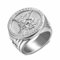 BOBIJOO JEWELRY - Chevalière Bague Homme Archange Saint Michel Protection Acier 316L Argenté - 23,2 (14 US)