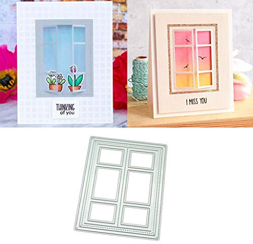 ECMQS Fenster Stanzmaschine Stanzschablone Prägeschablonen Stanzformen Schablonen Für Scrapbooking, Herstellung Von Karten, Albumdekoration, Bilderrahmen