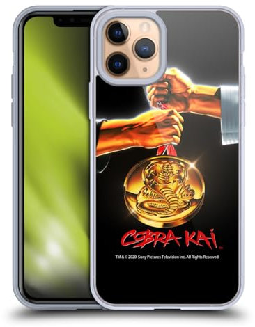 Head Case Designs Officially Licensed Cobra Kai Gold Medal Graphics Gel Case [Military Grade Protection] Compatible with Apple iPhone 11 Pro and Compatible with MagSafe