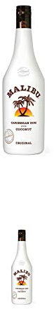 Malibu karibischer Kokosnuss Rum Likör 1,0 Liter + Malibu karibischer Kokosnuss Rum Likör 1,0 Liter