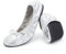 Greatonu Women's Ballet Pumps Comfort Foldable Portable Travel Slip on Slipper Bow Tie Flats Shoes Silver UK 7