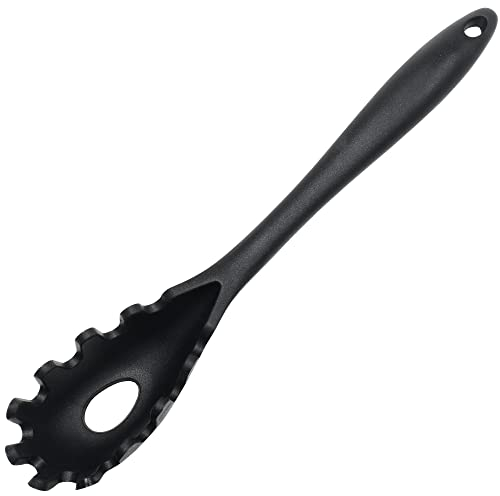 Chef Craft 13641 - Tenedor de espagueti/pasta de silicona, color negro