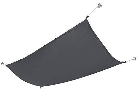 Voile d'Ombrage Rétractable Toile de Protection Rectangulaire Voile Solaire SPF 50 Hydrofuge pour Jardin Terrasse Balcon Tissu en PES Câble Acier INOX 140 x 270 cm Gris Foncé