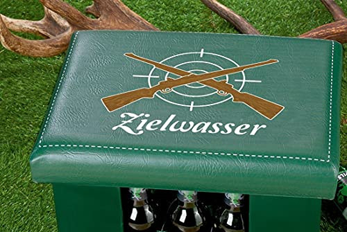 Rostalgie Kunststoff Sitzpolster Aufsatz für Getränke- / Bierkisten mit Sprüchen Geschenkartikel Männergeschenke (Kunststoff, Zielwasser)