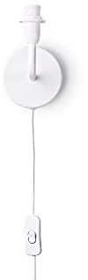 Paco Home Wandlampe Wandleuchte Innen Mit Stecker und Schalter Flur Lampe Wohnzimmer Kabellänge 3m E14, Lampenart:Wandleuchte, Leuchten Farbe:Weiß