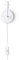 Paco Home Wandlampe Wandleuchte Innen Mit Stecker und Schalter Flur Lampe Wohnzimmer Kabellänge 3m E14, Lampenart:Wandleuchte, Leuchten Farbe:Weiß