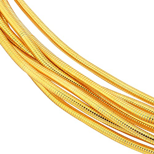 BENECREAT Filo d'oro Francese Calibro 18/1 mm, Rame Rotondo Morbido Brillante, Filo Metallico Francese con Scatola di immagazzinaggio per Ricamo, Perline e Decorazione di Indumenti