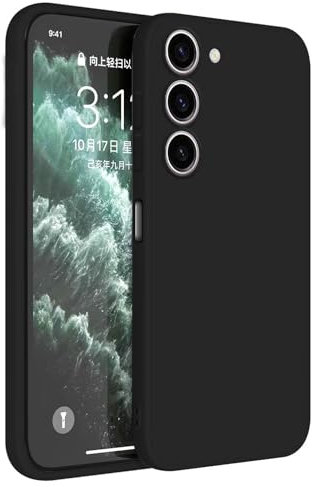 Topme Cover per Samsung Galaxy S23 (6.1 Inches) Custodia Case, Protezione Della Pelle Della Custodia in Silicone Tpu - Nero
