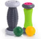 EliaValth Foot Roller for Plantar Fasciitis and Neuropathy, Foot Massager for Plantar Fasciitis Relief, Neuropathy, Reflexology Tool - 2 Foot Massage Roller & 2 Foot Massage Ball (Gray, Small)