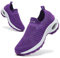 Scarpe Donna Sneakers da Ginnastica Senza Lacci Air Cuscino Running Comode Lavoro Soft Tennis Donne Viola 40 EU