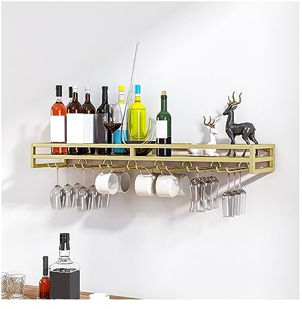 LIGUOYI Weinflaschenhalter Wand, Gläserhalter Multifunktional Weinglas-Halter Für Stielgläser Robust Und Langlebig Wein-Aufbewahrung, Für Küche Bar Kelch Aufbewahrung Eisen Weinglashalter