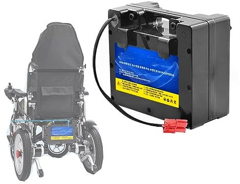 Dbtxwd Lithium Battery Pack 24V Electric Wheelchair Batter,Li-Ion Battery Dedicated To Electric Wheelchairs Replaceable Lead-Acid Battery with Charger,24V25AH,B