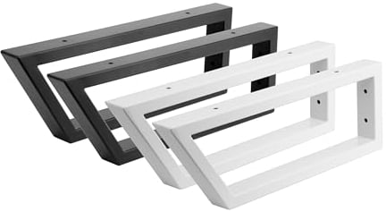 2x Wandkonsole SCHRÄG Waschtisch Aufsatzwaschbecken Regalhalter schwerlast Metall Wandhalter Wandregal Handtuchhalter Unterbau Konsolenträger belastbar Eckstütze Regalwinkel stabil (Weiß, 450mm)