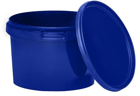 BenBow Eimer mit Deckel 0,5l blau 100x 0,5 Liter - lebensmittelecht, stabil, luftdicht - auslaufsicher, geruchsneutral - Aufbewahrungsbehälter aus Kunststoff – leer