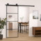 Festnight Puerta Corrediza con Herrajes Puertas Corrediza Vidrio Puerta Corredera Deslizante de Cristal Seguridad 76 x 205 cm HHGSK21