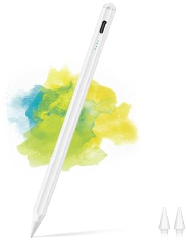 BIGBIG WON Stylus Pen für iPad, Hochpräziser Palm Rejection Stift Kompatibel mit iPad Pro(11/12.9), iPad Air 3rd & 4th Gen, iPad 6th/7th/8th Gen, iPad Mini 5th Gen, E07(Weiß)