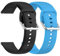 2 Stück Sport Armbänder Kompatible mit Xplora X6 Play Armband für Kinder Jungen Mädchen,Weiche Silikon Band Ersatz Armband für Xplora X6 Play Ersatzarmband (Schwarz+Blau)