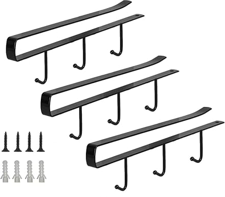 XKQYX 3 Pz Porta Tazze Sottomensola, Porta Tazzine Ganci Sotto Armadietto, Porta Utensili da Cucina, Portautensili Cucina, Ganci di Stoccaggio, Ganci Portatazze per Utensili da Cucina/Sciarpe/Chiavi