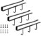 XKQYX 3 Pcs Cup Racks Holders Under Cabinet, Tea Coffee Cup Shelf Hanger Wall Holder Hooks, Wine Glasses Storage Hooks, Kitchen Ties Belts Scarf Hanging Storage Rack Hooks - Black