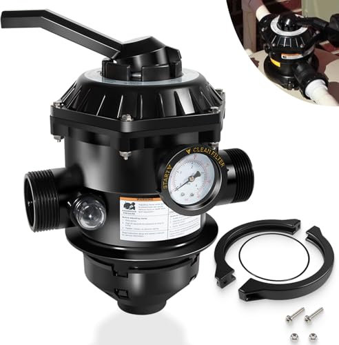 Bzsunway Direktes Ersatzteil für 262506 1-1/2 Zoll 6-Wege-Klemmventil, geeignet für Meteor, Sanddollar und Tagelus Pool und Spa Sandfilter