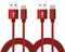 ROFICORD Micro USB Cable, [2Pack] 1.2M Android Charger, Nylon Braided Micro USB Charger, High Speed USB 2.0 A to Micro B Charging Cord Universal for HTC, S6, Kindle, Android, and More (Red, 1.2M)