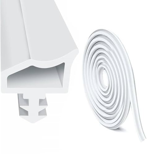 Guarnizione per porta in legno bianco, 20 m, per isolamento acustico, paraspifferi e guarnizioni per porte, per umidità e isolamento acustico ed evitare collisioni