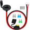 HuaLiSiJi Port de Paroi Latérale pour Prise de Courant SAE 10AWG Chargeur avec Connecteur SAE 12V24V Cable Batterie Moto SAE pour Accessoires solaires Moto Voiture (0.5m)
