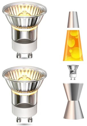 2er Pack Lavalampe Glühbirne 35W, Mini MR11 GU10 Lavalampen Ersatz 360lm dimmbare Reflektorlampe für Lavalampe Warmweiß 2800K GU10 Kerzenwärmerlampe