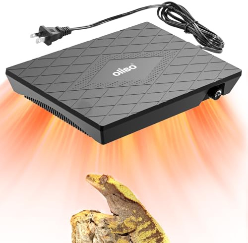 Oiibo Reptile Heating Panel Temperature Adjustable Reptile Heat Panel for Terrariums, Energy Efficient & Non-Light Heater for Reptiles, Snakes, Crested Gecko,Turtles,Leoparaand Amphibians