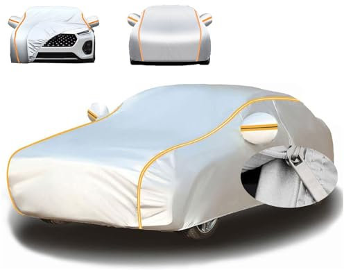 Autoabdeckung Winter für 𝖠udi TT 8N Auto Abdeckplane Staubdicht Atmungsaktiv UV-beständig Autoabdeckung Mit Nachtreflexionsstreifen,Allwetterschutz(Silber)