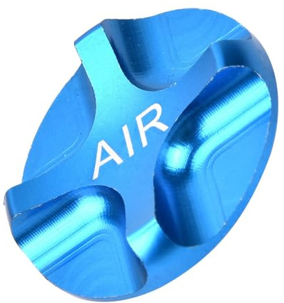 Fahrrad-Ventildeckel, Teile Federgabel-Ventildeckel mit Hochfester Aluminiumlegierung für Fahrrad (Blue)