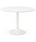 KADIMA DESIGN Runder Esstisch Weiß Holz Metall | Moderner Bürotisch MDF 120cm | Eleganter Esszimmertisch für 5 Personen | Zeitloses Design | Ø 120 x H 77,5 cm