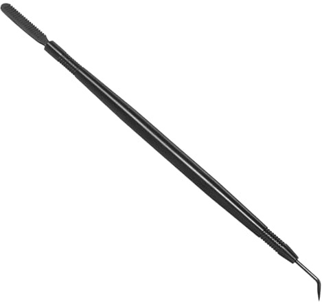Wimpernstäbchen aus Edelstahl Schwarz für Schönheitssalon | Rutschfeste Rändelung, Ergonomischer Griff, Trennt Einzelne Härchen Beim Formen
