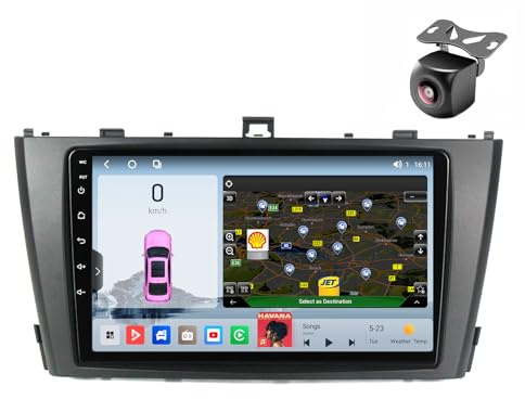 Android 14 Autoradio für Toyota Avensis T27 2008 2009 2010 2011 2012 2013 2014 2015 GPS Navigation 9 Zoll Kapazitiver Touchscreen Auto Stereo Mit Radio SWC FM RDS Carplay Auto (M300S 8core 4+32G)
