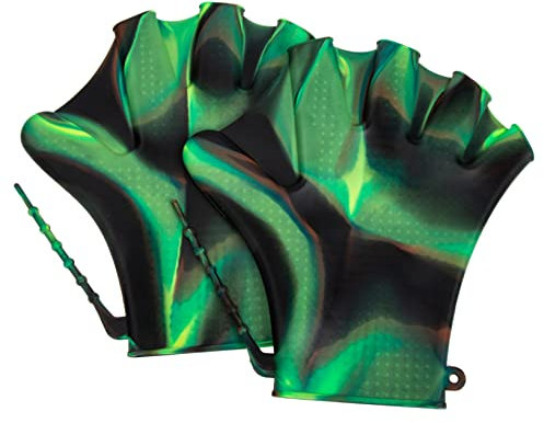 POPETPOP Verstellbare Silikon Schwimmpaddel Schwimmhandschuhe Schwimmtraining Poolzubehör Für Erwachsene Und Kinder