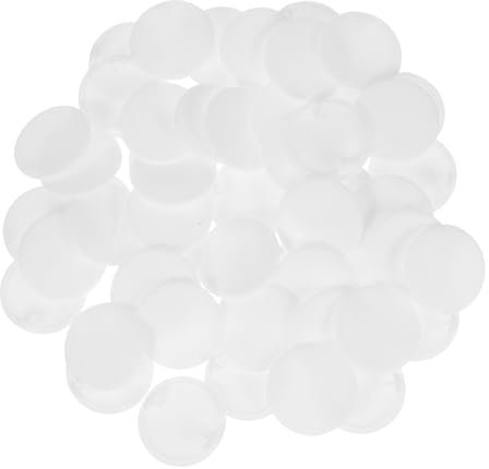 Veemoon 50pcs Screw Hole Covers White Hinge Hole Decorative Caps Plastic Plugs for Door Cabinets