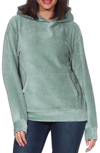 Ragwear Damen Cord Hoodie Kapuzen-Pullover Cordpullover Colbie Cordy