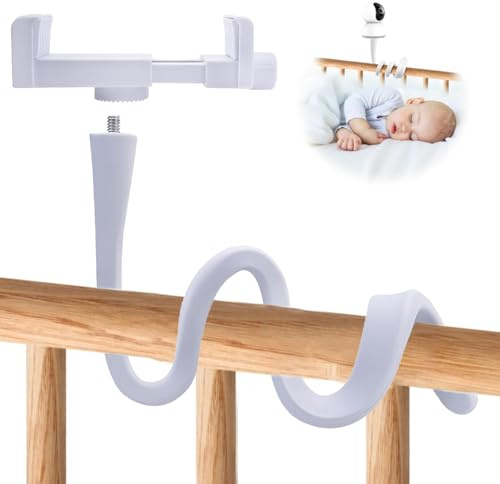 Soiftra Babyphone Halterung, Faltbare & Flexible Kamera Halterung mit Clip - Kompatibel mit den meisten Babyphones zur Befestigung am Kinderbett oder Wickeltisch