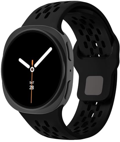 Silikon Sportarmband für Samsung Galaxy Watch 8 Armband 40mm 44mm/8 Classic 46mm Herren Damen,Silikonarmband Atmungsaktives Sport Ersatzarmband Armbänder für Samsung Watch 8 Armband 40 44 46 mm