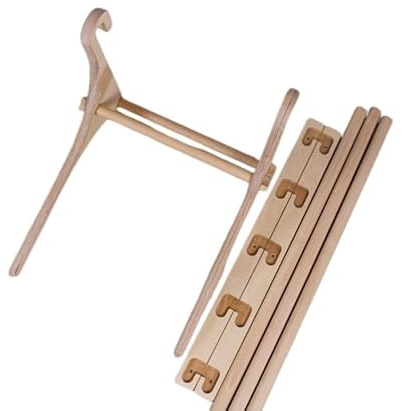 Bear On Bar – Komplettes Set aus robusten Trainingsgeräten aus Holz: stabile Dip-Stange und Klimmzugstange bis 117 cm – 5-stufige Höhenverstellung für Türrahmen