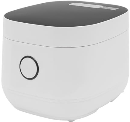 5L Mini Elektrischer Reiskocher Rice Cooker mit Low Carb Funktion and Edelstahl-Filterkorb 24h Timer Reiskocher Low Sugar, 5-8 Portionen, Weiß