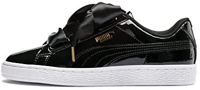 PUMA Basket Heart Patent Wn's, Scarpe da Ginnastica Donna, Nero Black Black, 36 EU