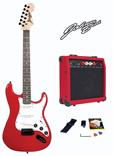Johnny Brook Electric Guitar Kit with 20W Amplifier (FULL KIT) (Red)