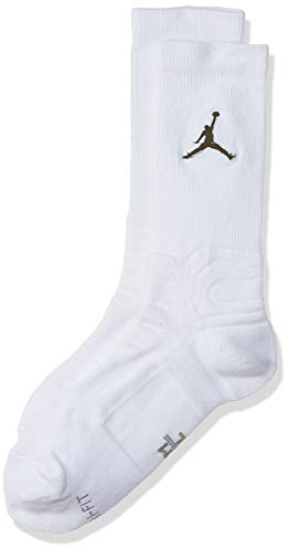 Nike Jordan Flight Crew, Calze Basket Uomo, White/Black, L