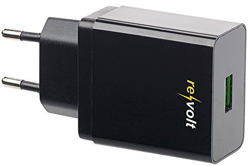 revolt Schnellladestecker: 230-V-USB-Netzteil mit Quick Charge 3.0, 5-12 Volt, max. 3 A / 18 W (Quick Charge 3.0 Ladegerät, QC 3.0 Ladegerät, Speedy Schnellladekabel)