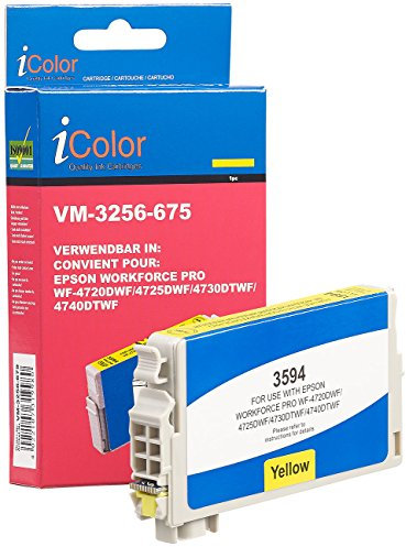 iColor Workforce Pro Wf 4720dwf, Epson: Tinten-Patrone T3594 / 35XL für Epson-Drucker, Yellow (gelb) (kompatible Tintenpatronen Tintenstrahldrucker)
