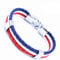Bracelet de Supporter en Cuir : Mondial, Euro, JO, Coupe du Monde… (France x2)